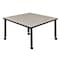 Regency Square Mobile Tables, 36 W, 36 L, 23-34 H, Wood, Metal, Maple TB3636PLAPCBK - alternate 3